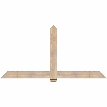 Ekena Millwork Eugene Smooth Timber Gable Bracket, Douglas Fir, 84"W x 42"H x 3 1/2"D x 5 1/2"F, 12/12 Pitch GBW084X42X0406EUG00SDF